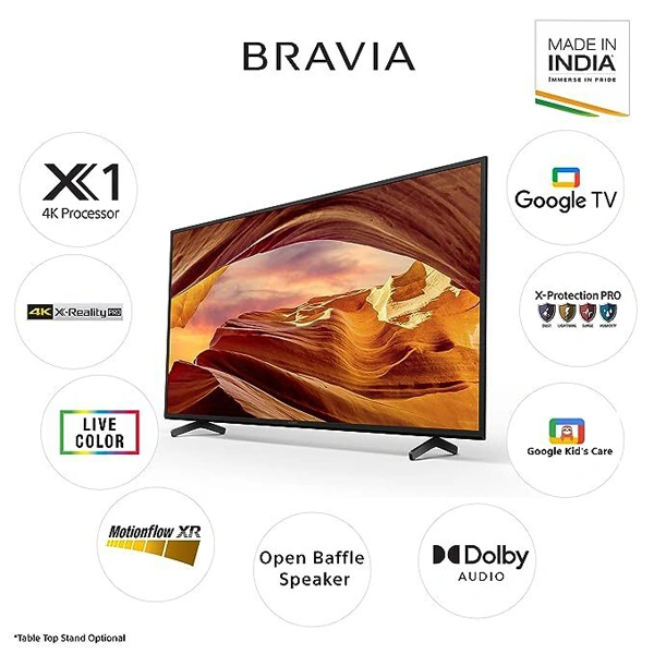 Sony Bravia 108 cm (43 inches) 4K Ultra HD Smart LED Google TV KD-43X70L - Black