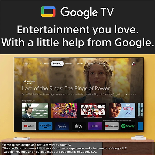 Sony Bravia 139 cm (55 inches) 4K Ultra HD Smart LED Google TV KD-55X75L - Black, White