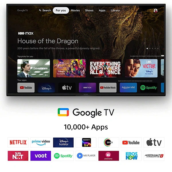 Sony Bravia 139 cm (55 inches) 4K Ultra HD Smart LED Google TV KD-55X75L - Black, White