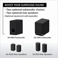 Sony HT-A5000 A Series Premium Soundbar 5.1.2 Channel 8k/4k 360 Spatial Sound Mapping Soundbar - Black
