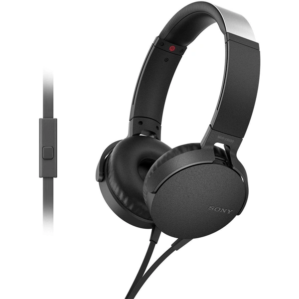 Sony MDR-XB550AP Wired Extra Bass Headphones - Black - Black