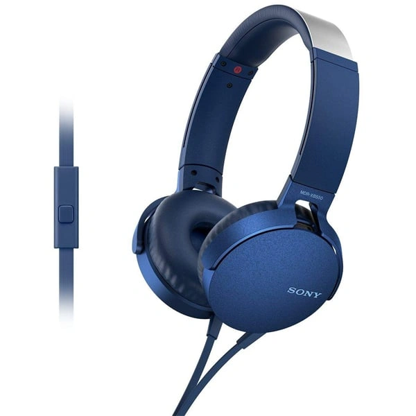 Sony MDR-XB550AP Wired Extra Bass Headphones - Blue - Blue