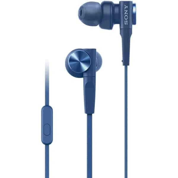 Sony MDR-XB55AP Wired in Ear Headphones with Mic - Blue - Blue