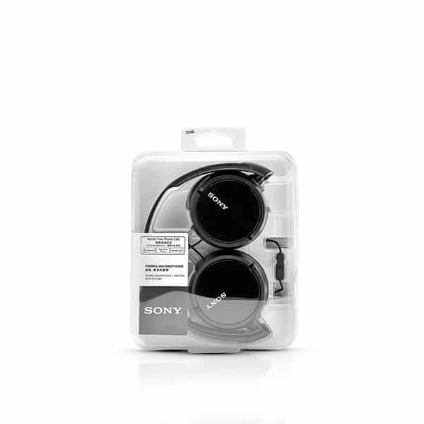 Sony MDR-ZX110AP Wired On-Ear Headphones - Black - Black
