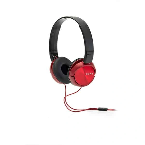Sony MDR-ZX310AP On-ear Wired Sound Monitoring Headphones with mic - Red - Red