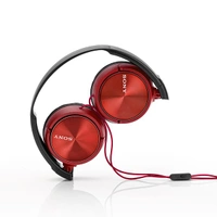 Sony MDR-ZX310AP On-ear Wired Sound Monitoring Headphones with mic - Red - Red