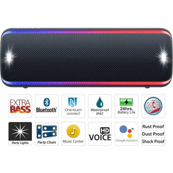 Sony SRS-XB32 Portable Bluetooth Speaker - Blue - Blue