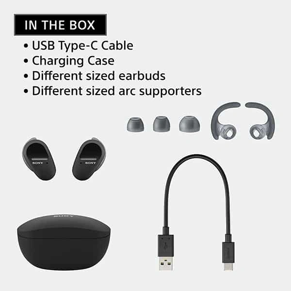 Sony WF-SP800N Bluetooth Truly Wireless Earbuds - White - White
