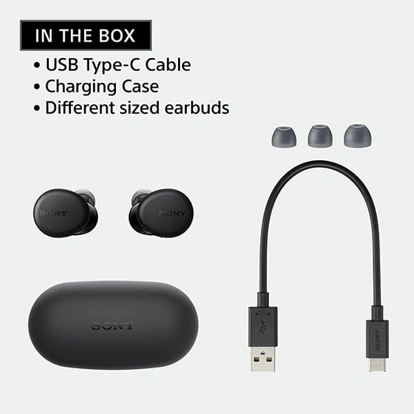 Sony WF-XB700 Bluetooth Wireless Earbuds - Black - Black