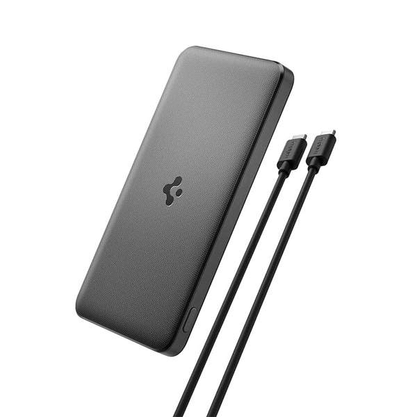Spigen 10,000mAh 22.5W Fast Charging Iconic Power Bank - Black - Black