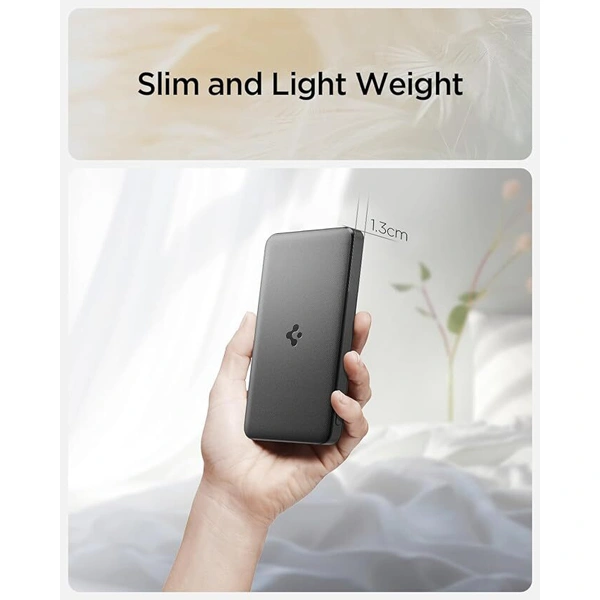 Spigen 10,000mAh 22.5W Fast Charging Iconic Power Bank - Black - Black
