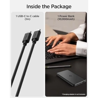 Spigen 10,000mAh 22.5W Fast Charging Iconic Power Bank - Black - Black