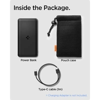 Spigen 20,000mAh, 22.5W Fast Charging Iconic Power Bank with 20W for 2 USB C Ports - Black