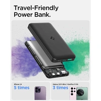 Spigen 20,000mAh, 22.5W Fast Charging Iconic Power Bank with 20W for 2 USB C Ports - Black