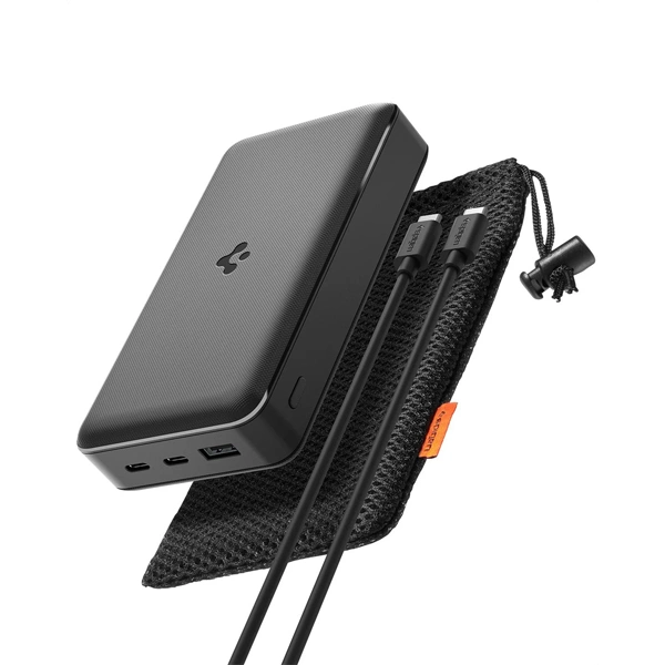 Spigen 30,000mAh 22.5W Fast Charging Power Bank - Black - Black