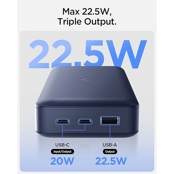 Spigen 30,000mAh 22.5W Fast Charging Power Bank - Black - Black