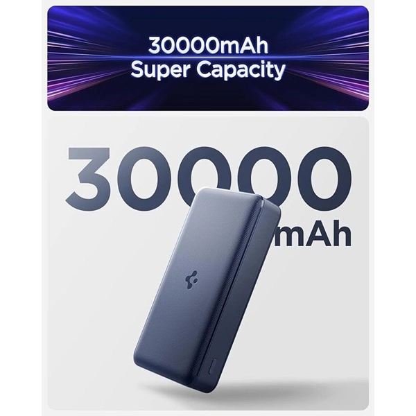 Spigen 30,000mAh 22.5W Fast Charging Power Bank - Black - Black