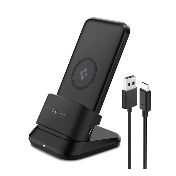 Spigen 3in1 10000mAh Wireless 20W Fast Charging Power Bank - Black