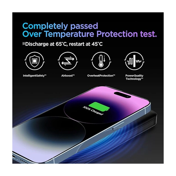 Spigen 3in1 10000mAh Wireless 20W Fast Charging Power Bank - Black