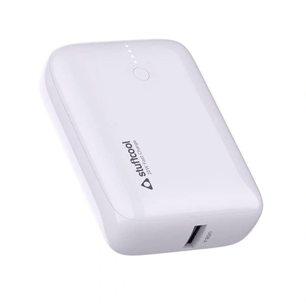 Stuffcool 10000mAh Palm Smallest QC PD 20W Type C Super Premium Mini Powerbank - White - White