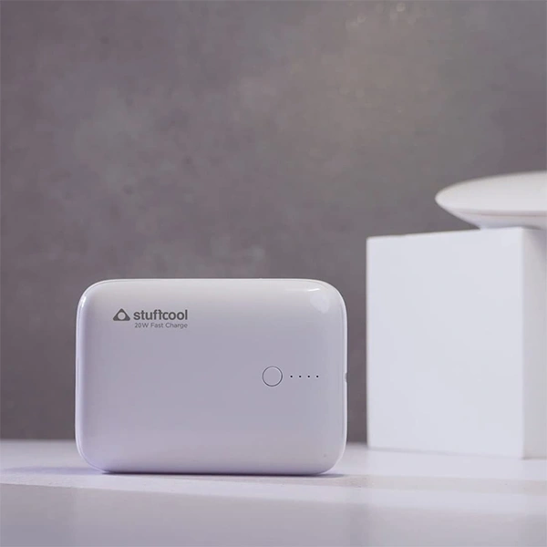 Stuffcool 10000mAh Palm Smallest QC PD 20W Type C Super Premium Mini Powerbank - White - White