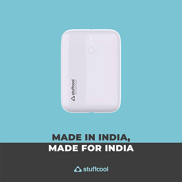 Stuffcool 10000mAh Palm Smallest QC PD 20W Type C Super Premium Mini Powerbank - White - White