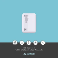 Stuffcool 10000mAh Palm Smallest QC PD 20W Type C Super Premium Mini Powerbank - White - White