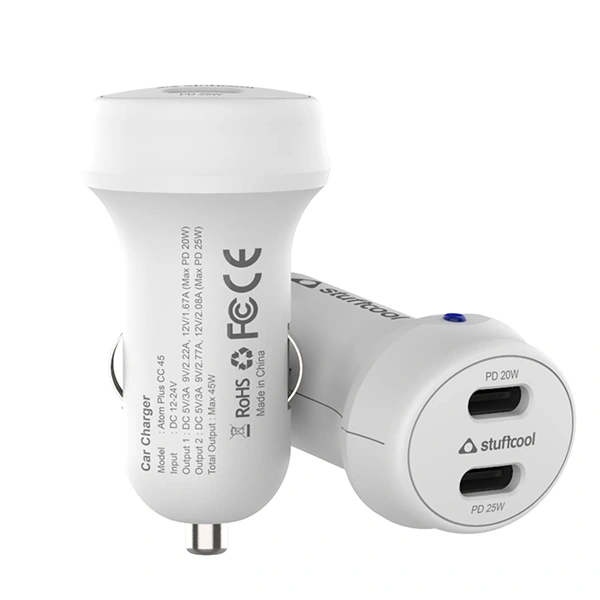 Stuffcool Atom Plus CC 45W Car Charger with PPS Type-C1 PD20W