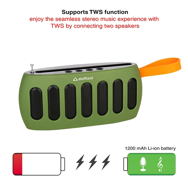 Stuffcool Chet Portable Bluetooth Speaker - Black