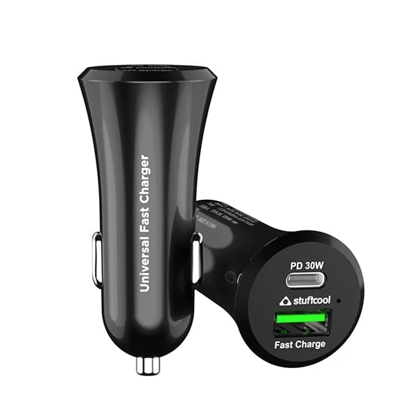 Stuffcool Dual Port Car Charger Ultimus 70W with Type C 30W PPS PD Port