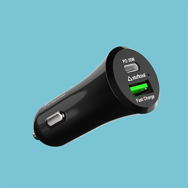 Stuffcool Dual Port Car Charger Ultimus 70W with Type C 30W PPS PD Port