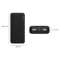 Stuffcool PB9009 20000mAh Type-C PD 20W + USB A Fast Charging Powerbank