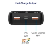 Stuffcool PB9009 20000mAh Type-C PD 20W + USB A Fast Charging Powerbank