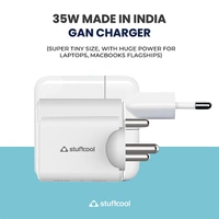 Stuffcool Pico Pro 35W Single Type C Wall Charger - Blue, White
