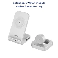 Stuffcool WC450 3 in 1 Wireless Charging Station Perfect for the iOS Ecosystem - Blue, White