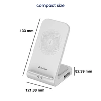 Stuffcool WC450 3 in 1 Wireless Charging Station Perfect for the iOS Ecosystem - Blue, White