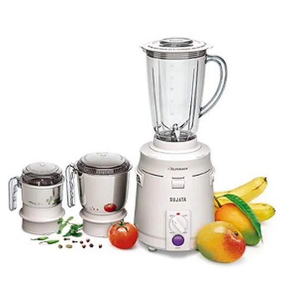 sujata Sujata 900 Watt SuperMix SM Mixer Grinder With 3 Jars - Ivory Gold, Twinkling Grey