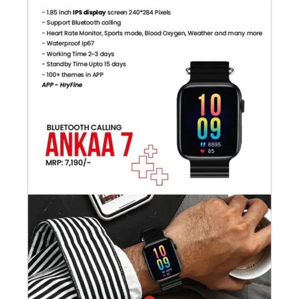 Swiss Military Ankaa 7 Bluetooth Calling Smart Watch - Orange