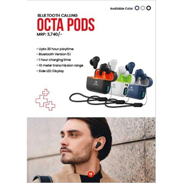 Swiss Military Audio OCTA PODS Wireless Earbuds - White - White