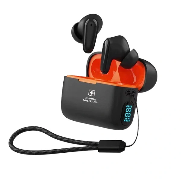 Swiss Military Audio OCTA PODS Wireless Earbuds - Black - Black