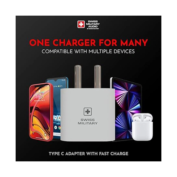 Swiss Military Audio Tiny 20 W Charger - White