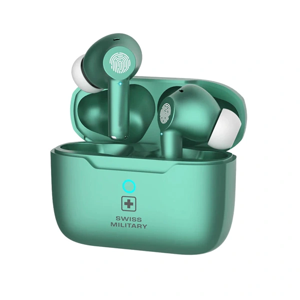 Swiss Military Audio X boAt Pro Wireless Earbuds - Green - Green