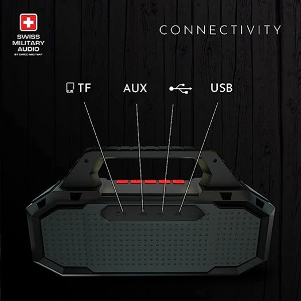 Swiss Military BTW ROCK 700 18 Watt Stereo Sound & Passive Radiators