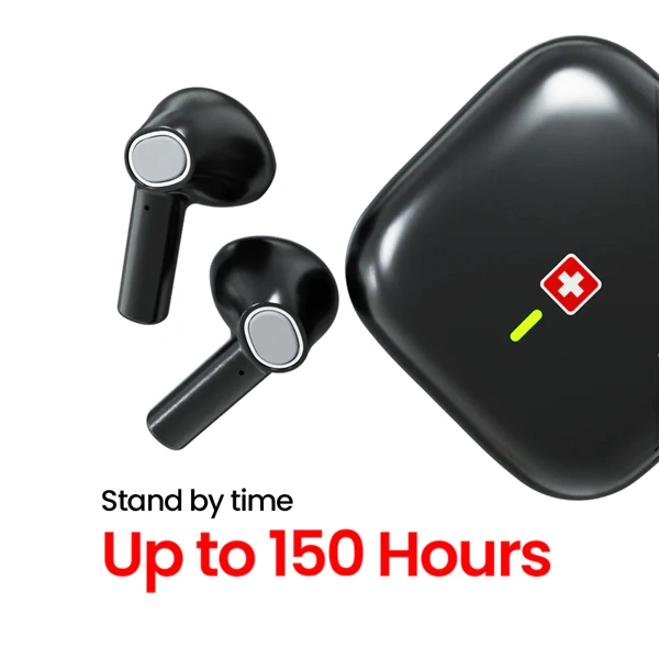 Swiss Military PIN NA PODS Earbuds - Black - Black