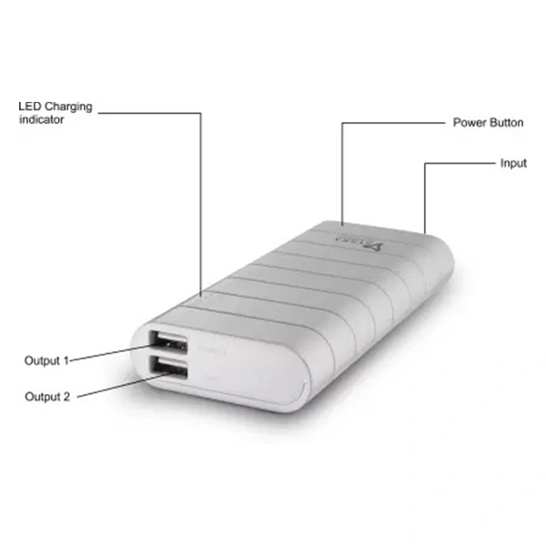 Syska 10000 mAh 10W Power Bank - White - White