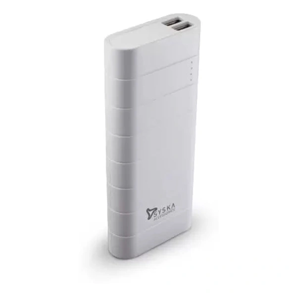 Syska 10000 mAh 10W Power Bank - White - White