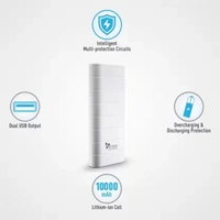 Syska 10000 mAh 10W Power Bank - White - White