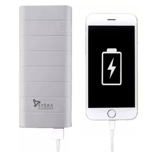 Syska 10000 mAh 10W Power Bank - White - White