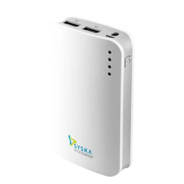 Syska Power Elite 78 7800mAH Power Bank - Pink, White