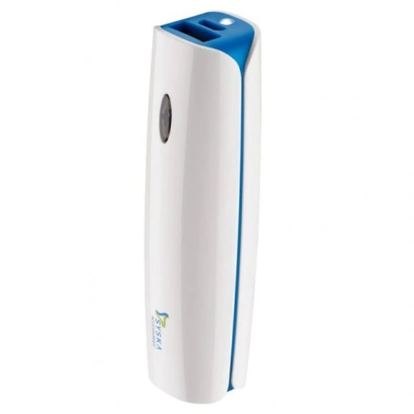 Syska Power Tube 2600mAh Power Bank With LED Torch Light - White
